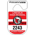 Rounded Hang Tag Parking Permit (.035" Recycled White Polyethylene)